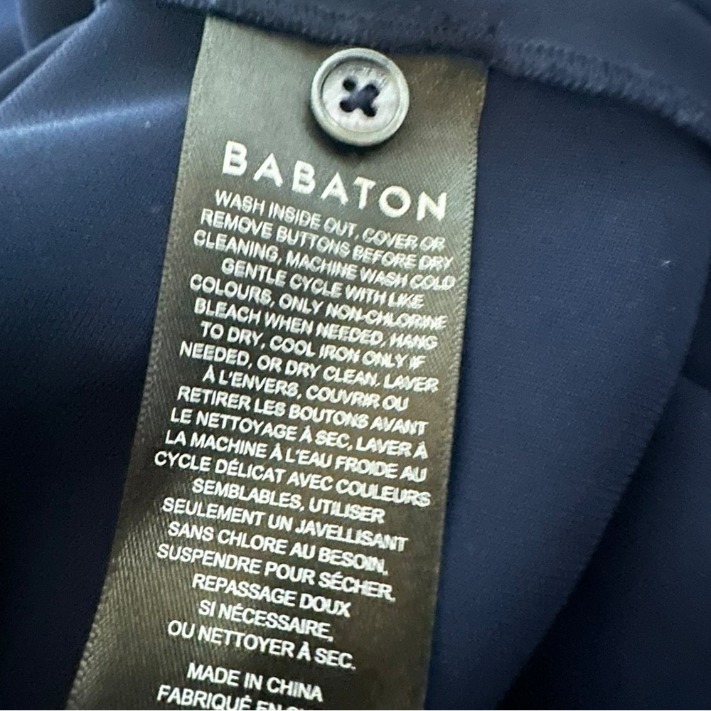 Aritzia Babaton Hamptons Mini Dress Sz 4 Navy Blue Cutout Back Minimalist - Picture 12 of 13